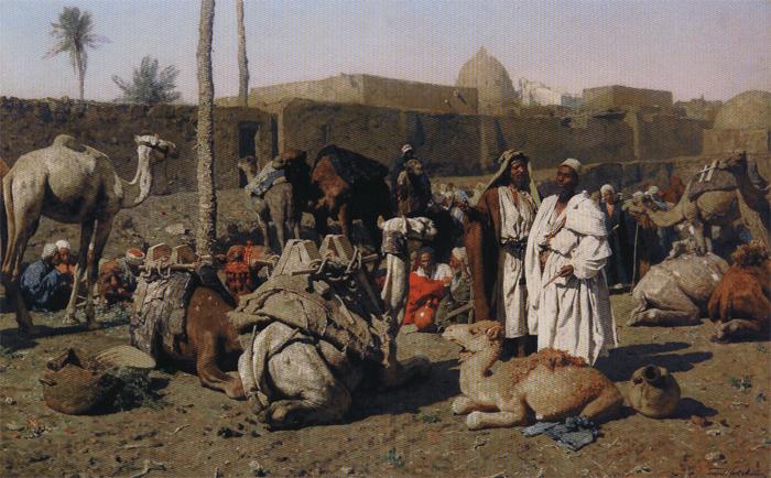 Leopold Carl Muller Kamelmarkt, Kaire Spain oil painting art
